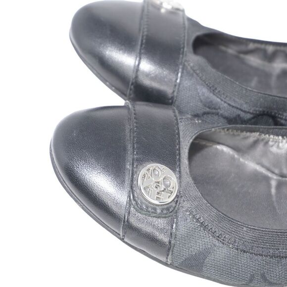 Coach Black Chelsea Cap Toe Ballet Flats, Size 6.5 - Picture 5 of 10